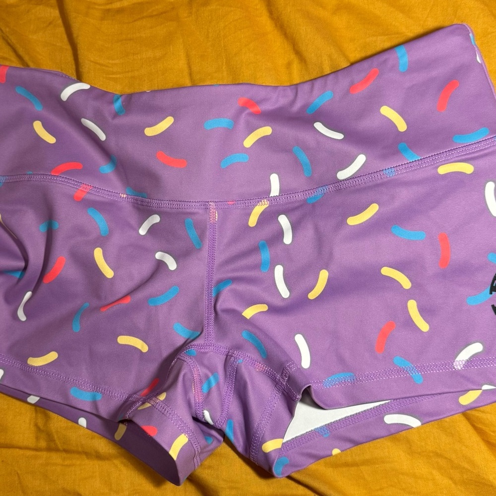 Feed Me Fight Me Purple Confetti Shorts